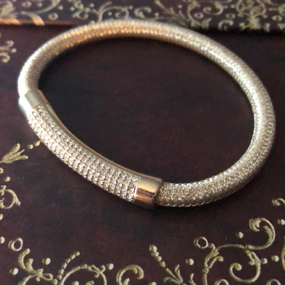 Fossil gold rope bracelet with magnet clasp